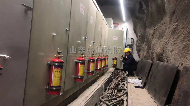 矿山地下电缆竖井电缆沟槽全氟己酮感温自动灭火装置