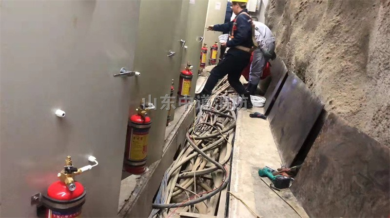 矿山井下配电柜电缆沟全氟己酮自动灭火系统