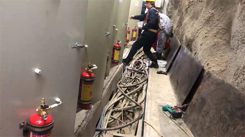 煤矿井下配电柜电缆沟全氟己酮自动灭火装置灭火无残留