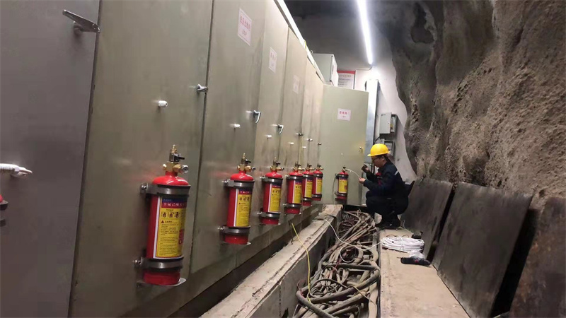 矿井电缆沟槽竖井全氟己酮自动灭火装置
